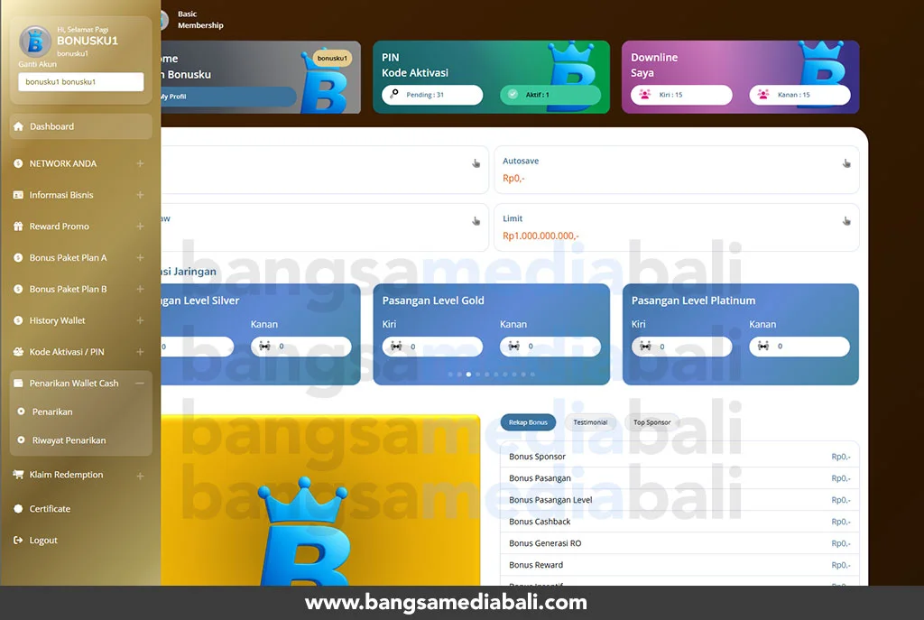 Jasa Web MLM Murah Bergaransi Selamanya Keren