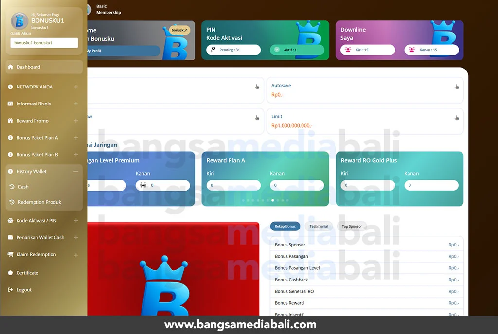 Jasa Web MLM Murah Bergaransi Selamanya