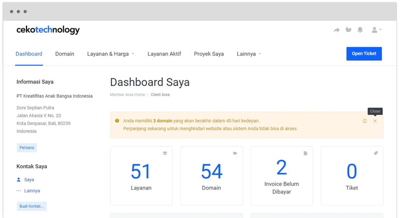 Platform Jasa Sistem Cekotechnology